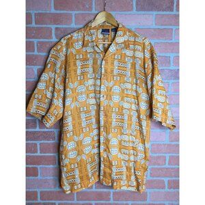 Vintage Jordan Craig Mens Linen Button Up Shirt Short Sleeve Size L